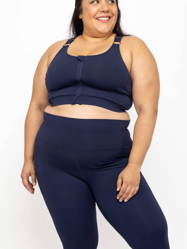 Superfit Hero - Wholesale Sports Bra - Women's - Zip Front Sports Bra - Navy3