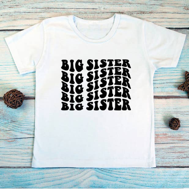 Kids Graphic Tshirt, Big Sister for wholesale by Crafty Mamas Creationz