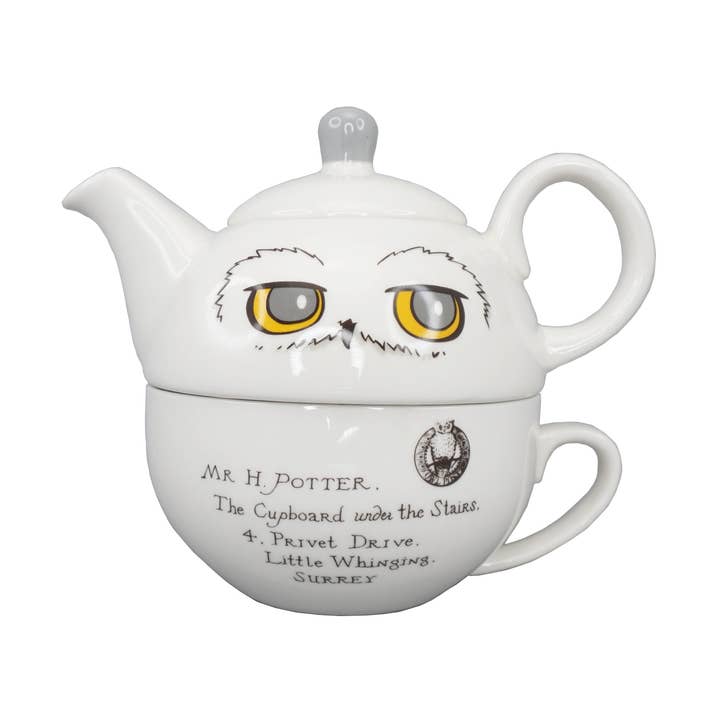 Théière et tasse Harry Potter avec design Hedwig - Coffret cadeau pour la vente par Half Moon Bay