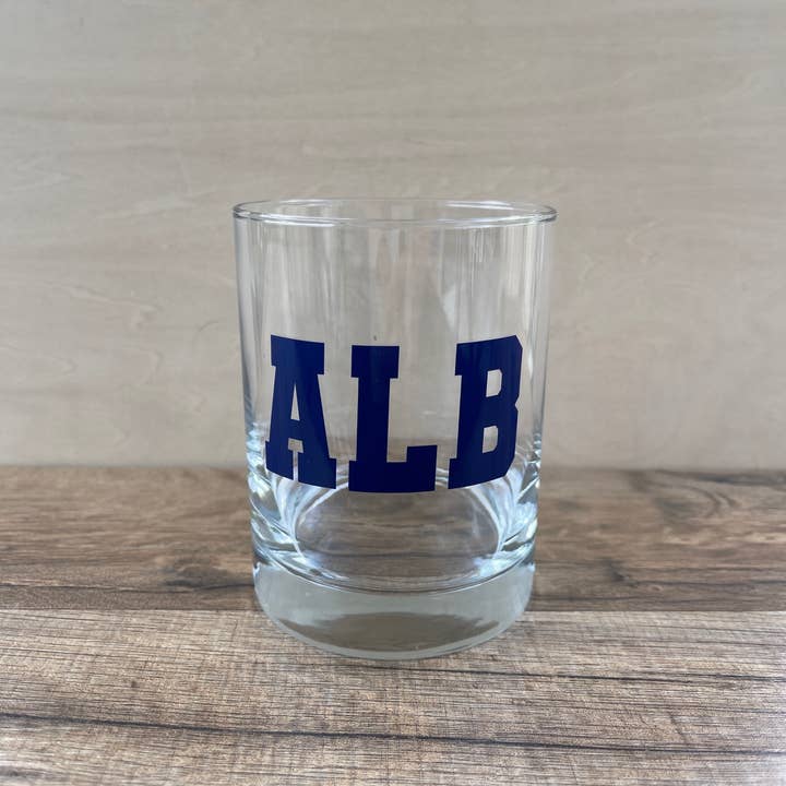 Breakout Press Co. - Wholesale Cocktail/Liquor Glass - ALB Rocks Glass, Albany, New York