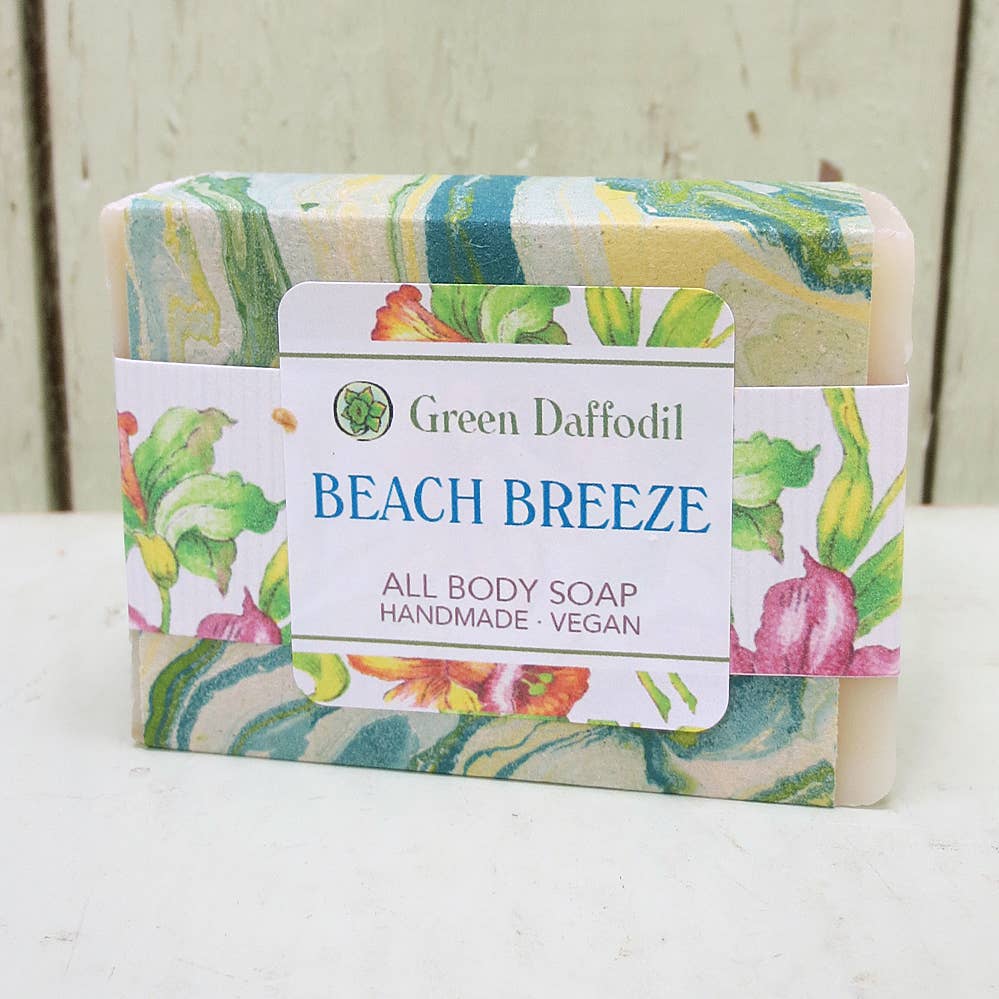 Green Daffodil Bath & Body - Wholesale Bath & Body Set - Beach Breeze Candle & Soap Dish Gift Kit - Clean and Fresh2