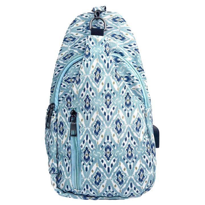 Calla Products - Wholesale Backpack - Unisex - Sonoma Sling Anti theft Sling Crossbody Purses Geo Trio0