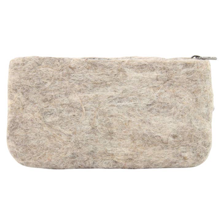 Tribal Trade GmbH - Venta al por mayor Cartera - Mujer - Cartera de fieltro con forma de erizo y seta gris con cremallera