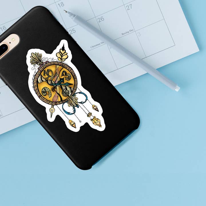 Katekreates – Engroshandel Klistermærke – Steampunk Bedstefar ur, 3“ Sticker, vintage ur1