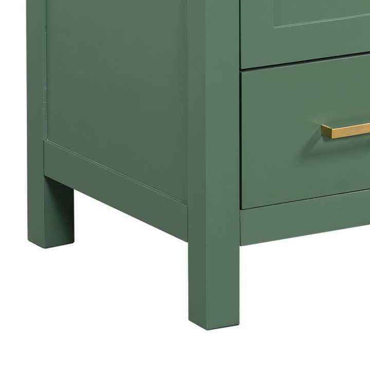 Orange County Decor - Wholesale Cabinet - 30 Inch Green Bathroom Vanity With Single Sink, Combination Under Counter Sink, Bathroom Storage Cabinet With 2 Doors And A Drawer, Soft Closure, Multifunctional Storage Wf324043 Green Bathroom19