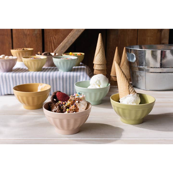 Danica Brands - Wholesale Bowl - Flora Sundae Bar Pinch Bowls Set of 62