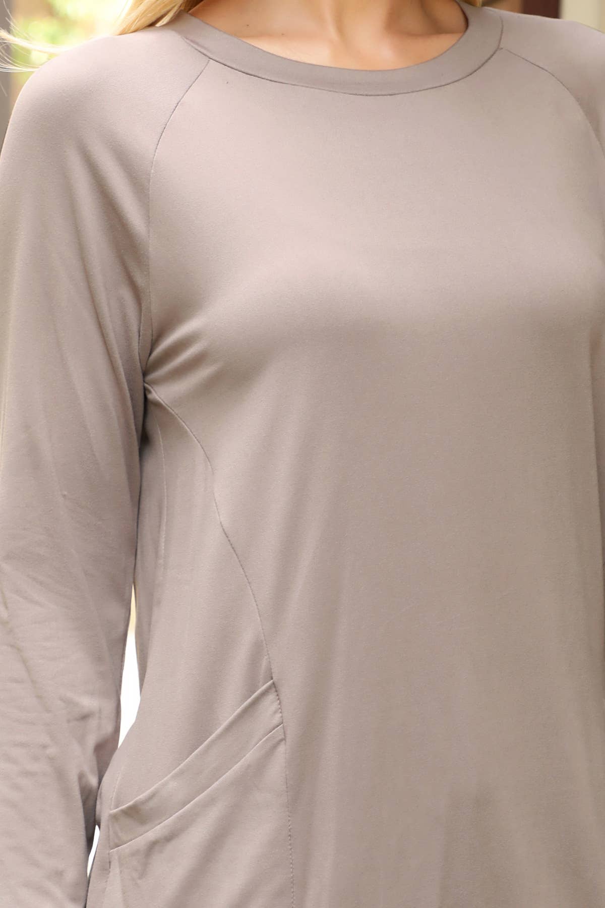 You & Me – Túnica - Mulher por atacado – YMT20003XV-PLUS TAMANHO MACIÇO BOLSO FRONTAL DE MANGA COMPRIDA15