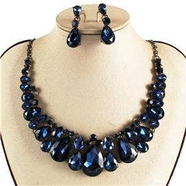 TAPA fashion - Wholesale Jewelry Set - Crystal Necklace Earring Set FJN362 (1PC)14