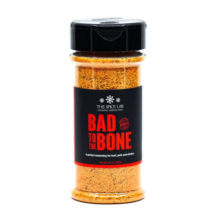Bad to the Bone Seasoning - Case of 6 - 5.9 oz Shaker Jars for wholesale by THE SPICE LAB