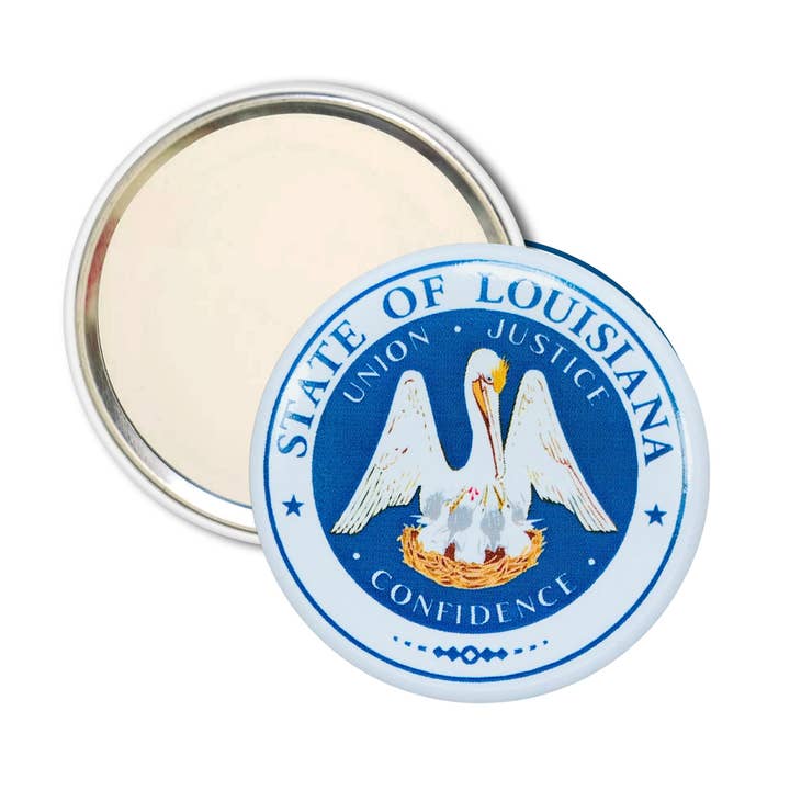 Purse Mirror - State Seal Louisiana - USA for wholesale by Worldwide Souvenirs