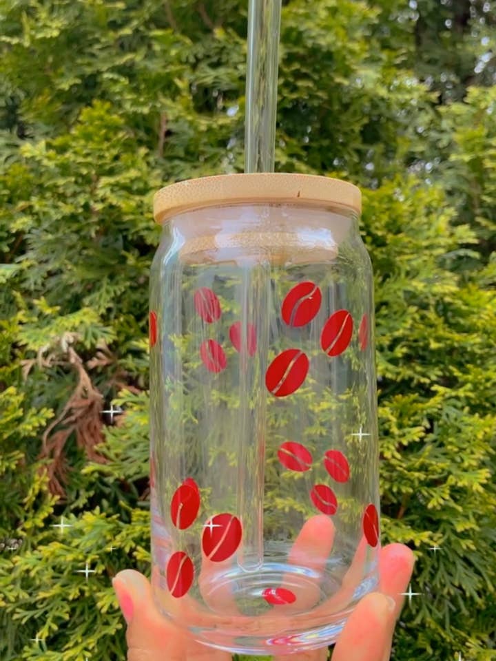 Coffee beans Glass Cup,Beer Can,Soda,Coffee Cup for wholesale by Pink pretty designs