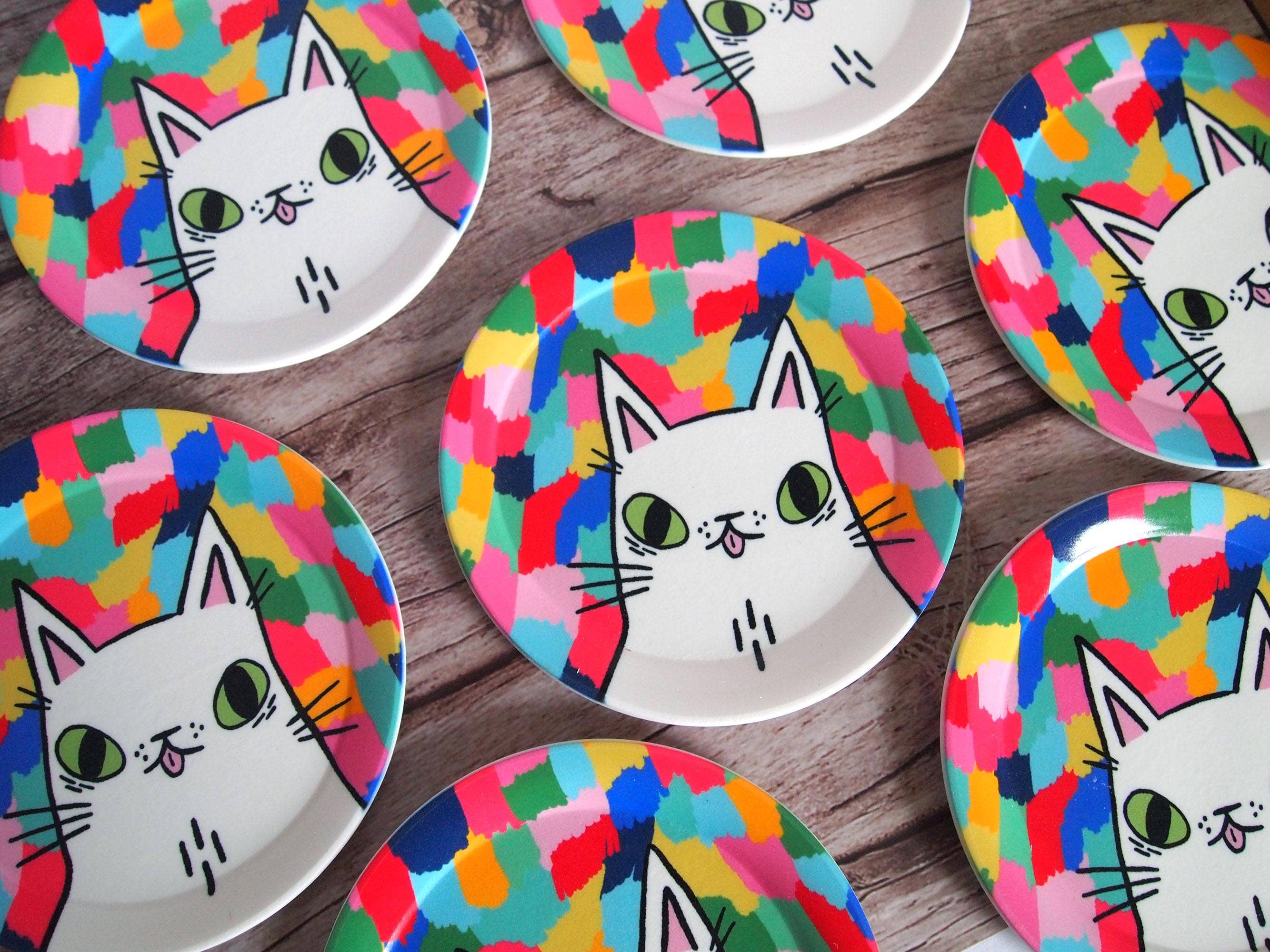 I LIKE CATS - Vendita all'ingrosso Portagioie - Piatto/sottobicchiere portagioie per gatti colorato7