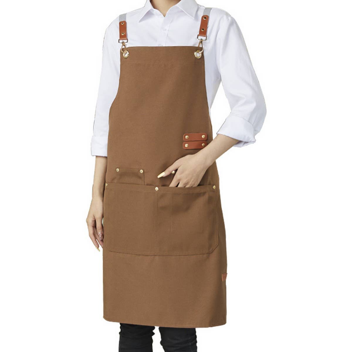 NINEXIS - Wholesale Apron - CWMM1833_Canvas Waterproof Work Apron7