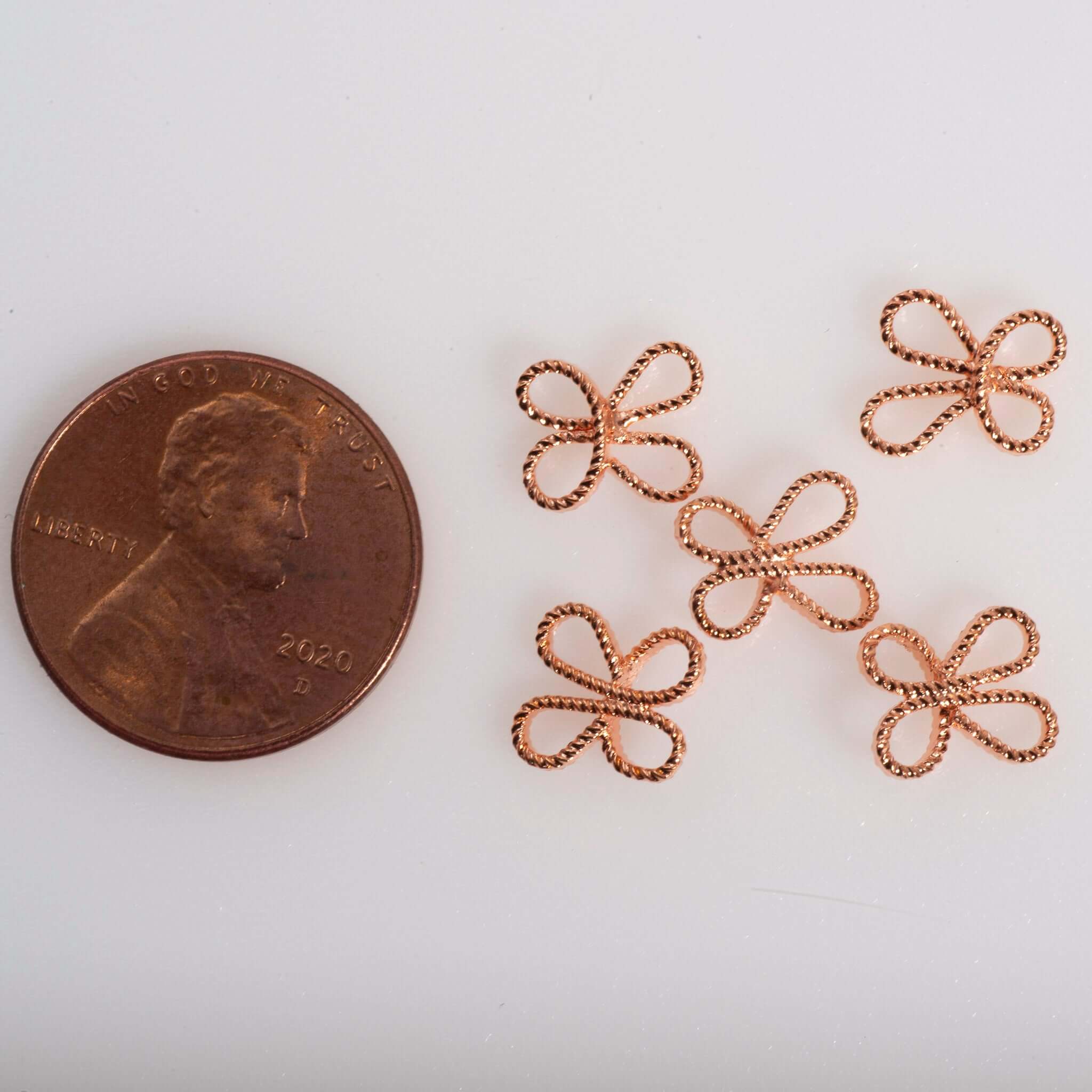 Continental Beads - Wholesale Individual Charm/Pendant - Filigree Flower Connector - Measure 9mm - Available in Multiple Colors - Sold Individually - CON10206