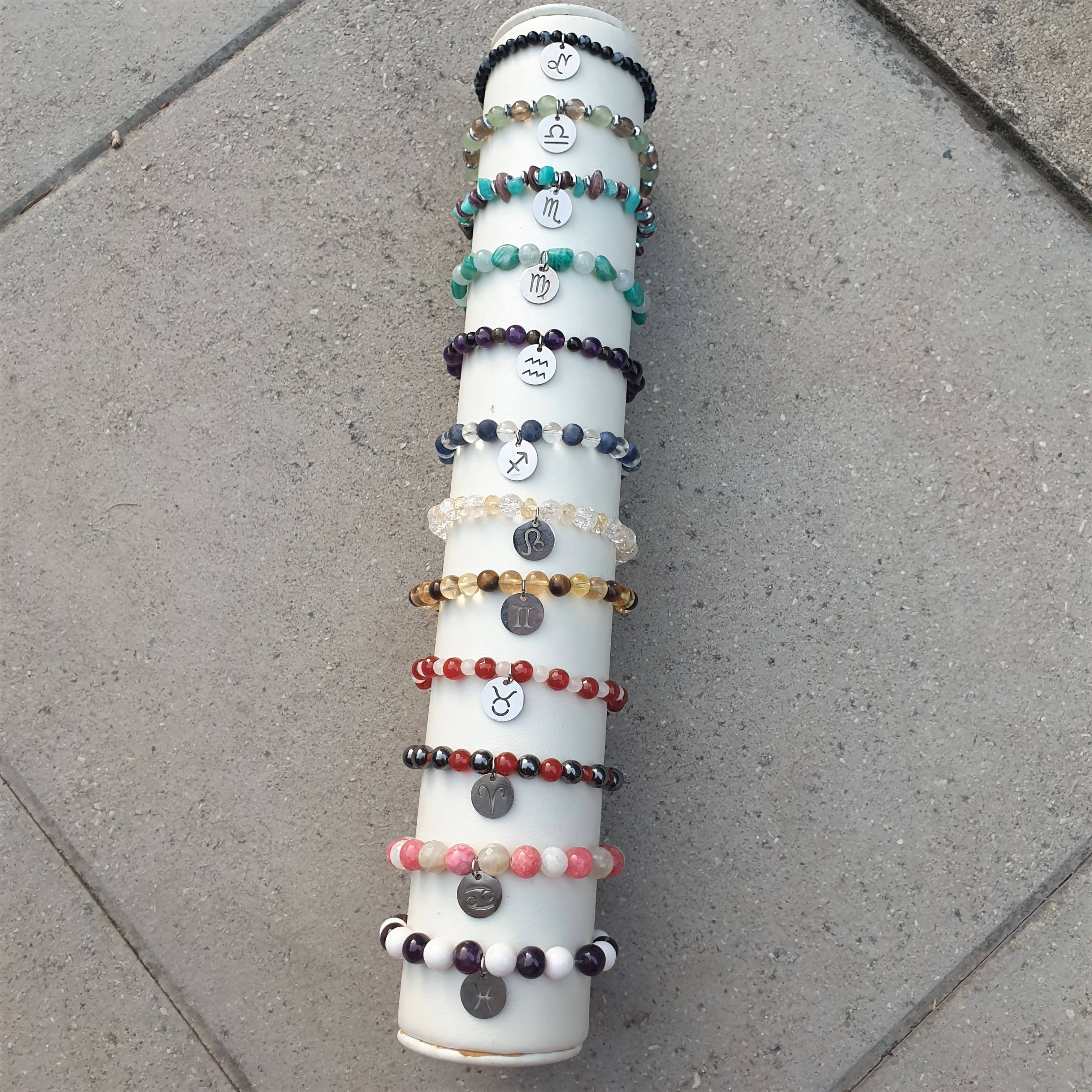 Lapiseum - Wholesale Jewelry Set - Zodiac healing stone bracelet set 21