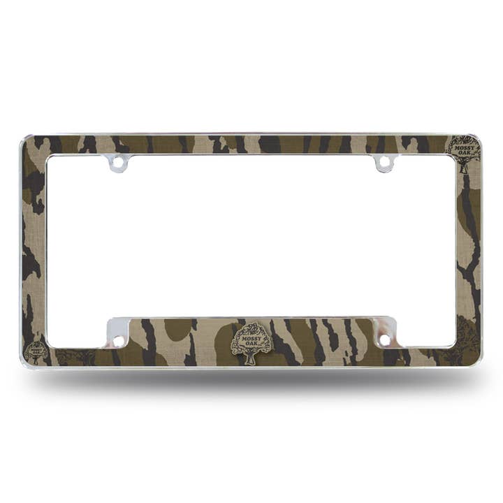 Mossy Oak Bottomland Camo All Over Chrome Frame for wholesale by Rico Industries