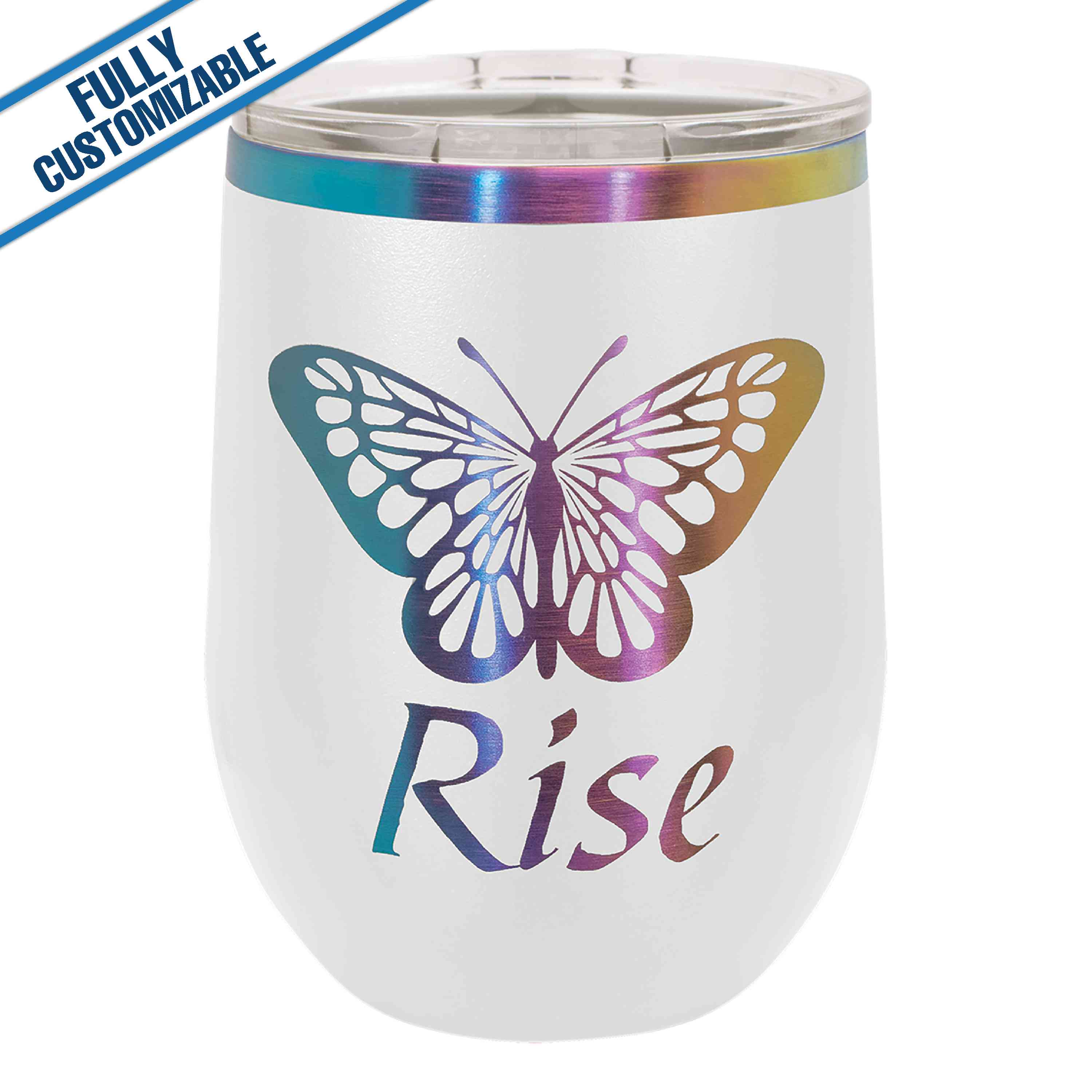 GiftWorksPlus - Vente Gourde/bouteille isotherme - 12 oz. Gobelet à vin gravé sans pied entièrement personnalisable20