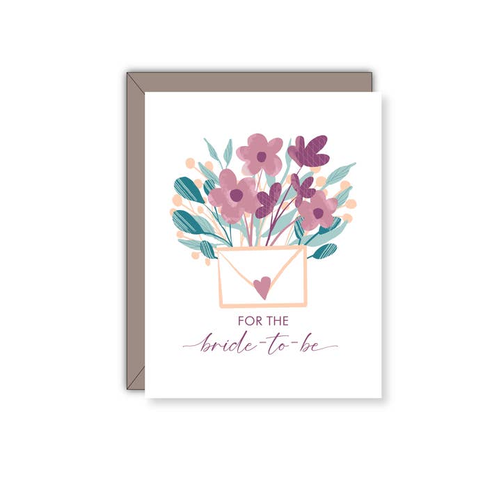 Kristine Lee Designs - Wholesale Bridal Shower Card - Floral Letter Bride-to-be- Bridal Shower Card1