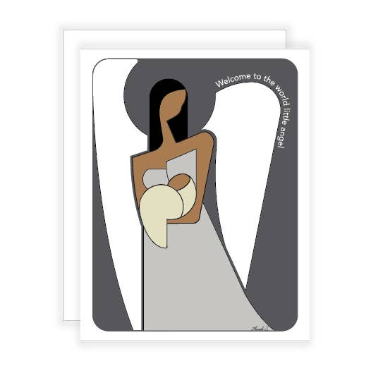 AundiS Art/Design - Wholesale Baby Card - Welcome Angel