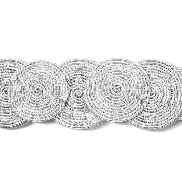 Ceinture élastique Circles · Argent pour la vente par BRANDELIA