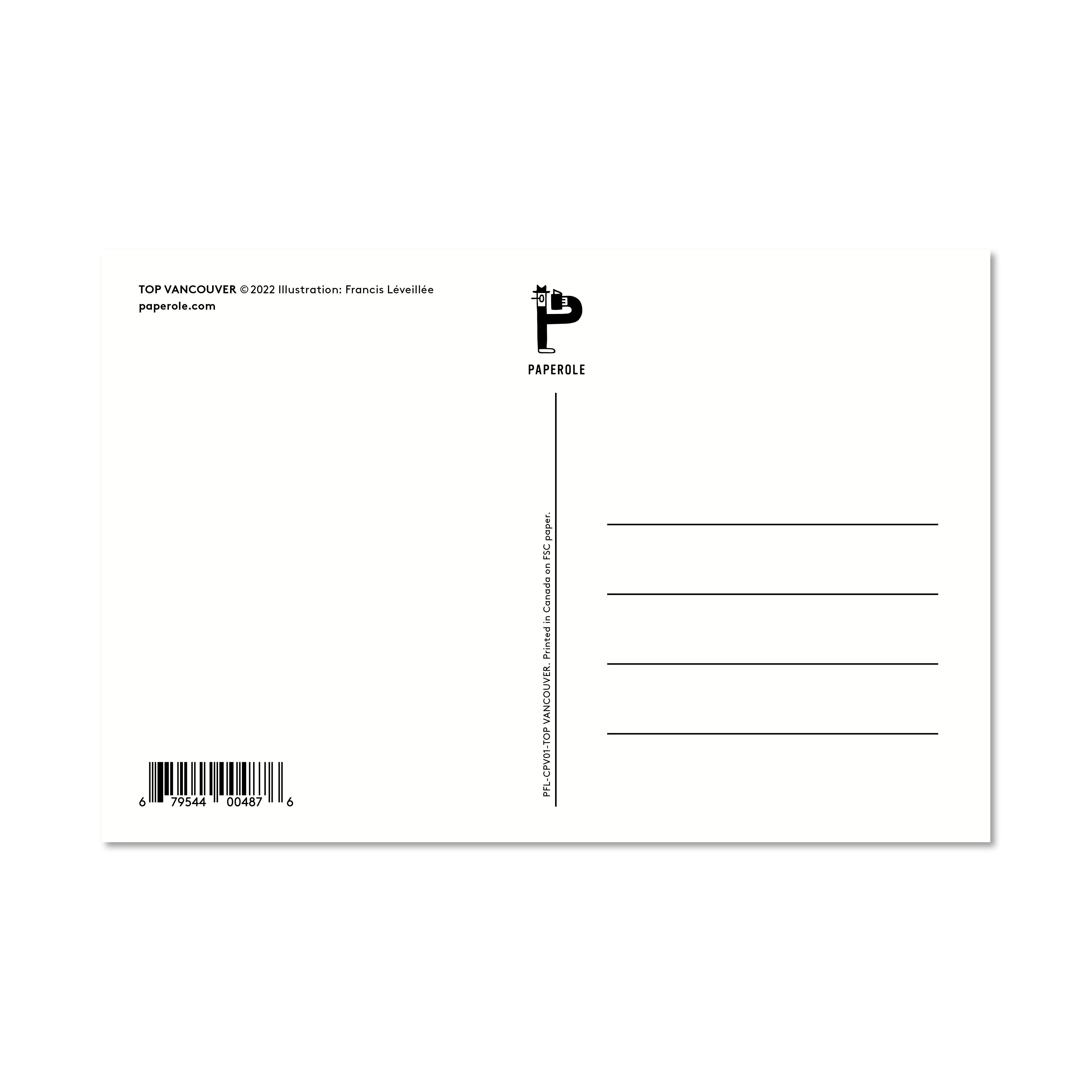 Paperole - Vendita all'ingrosso Cartoline - TOP VANCOUVER — Cartolina1