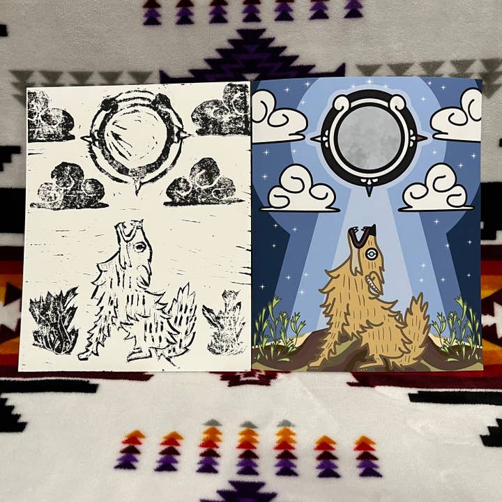 Stampa Coyote Moon per la vendita all'ingrosso da parte di Saint Fax