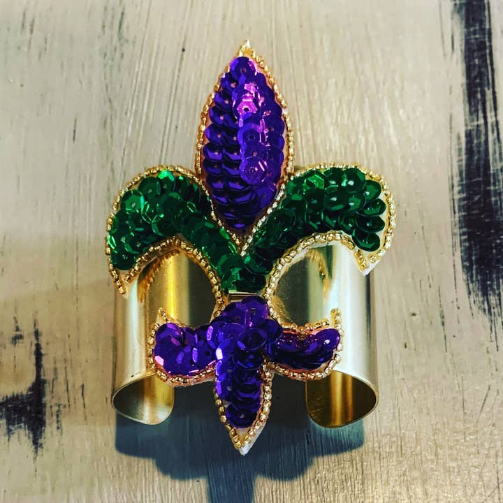 Mardi Gras - Polsino largo per la vendita all'ingrosso da parte di JAG/ged Edge Jewelry