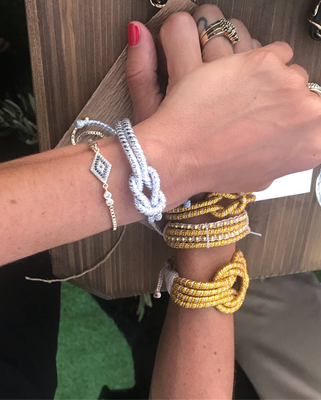 SEQUENCE APPAREL LLC - Wholesale Woven/Braided Bracelet - Open Knot Bracelet - Gold3