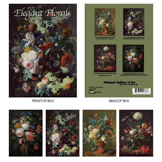 Elegant Florals Notecard - Boxed Set for wholesale by The Retrospect Group Collection