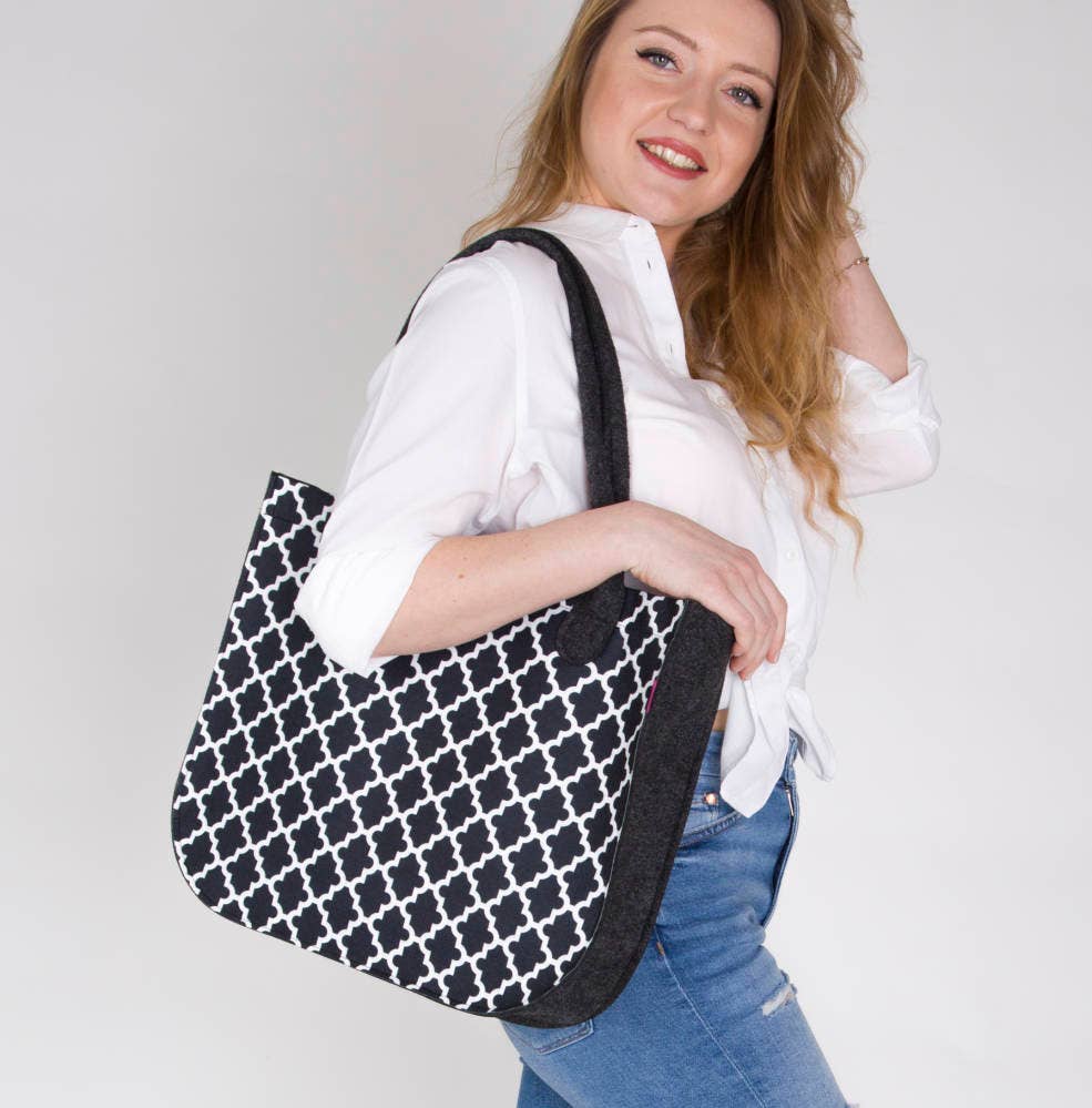 IngrossoBertoni by INCI Srl - Venta al por mayor Bolso con correa - Mujer - Bandolera Morocco Fieltro Lady XL Antracite Bertoni3