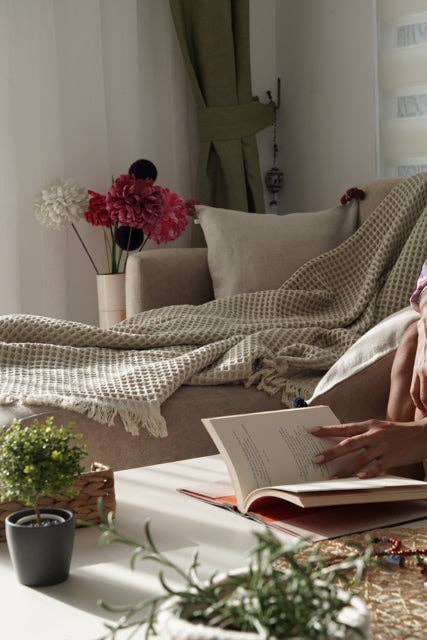 MINOA - Vendita all'ingrosso Plaid - Aegean biologico, Coperta/Trapunta Grande Seren Waffle Waffle Organico 400 grammi4