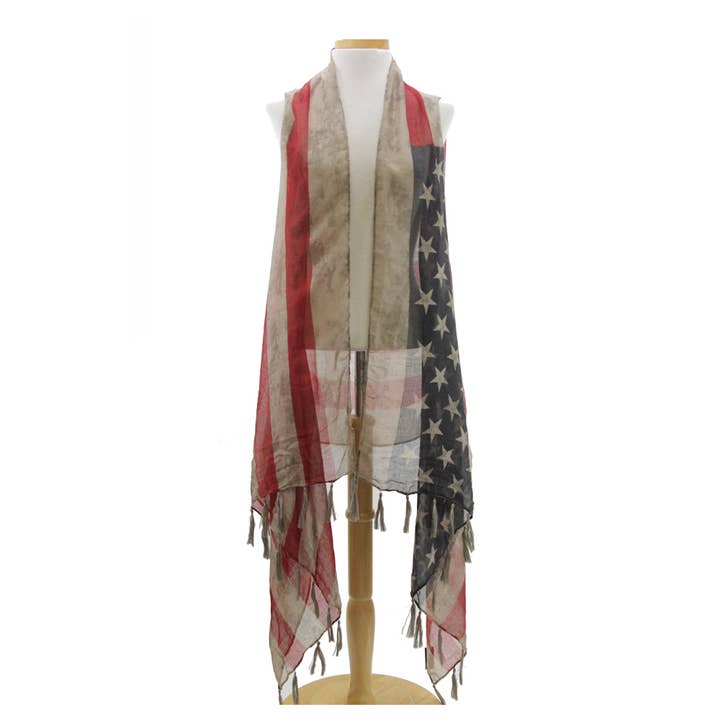 COLETE KIMONO BANDEIRA AMERICANA DE MODA, PN213X 015 por atacado de JOIA ACCESSORIES