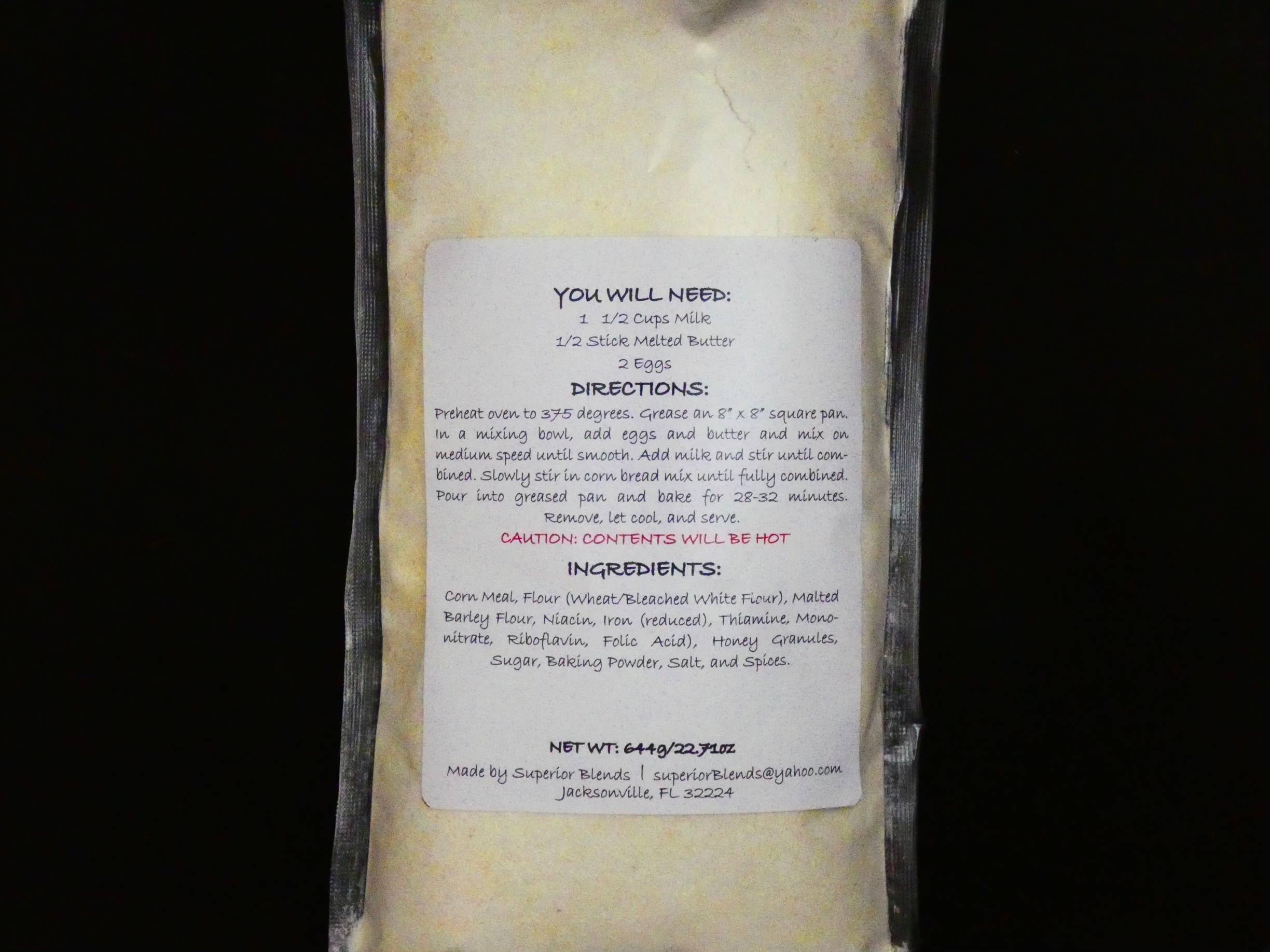 Superior Blends – Großhandel Maisbrot-Mix – Süße Honig-Maisbrot-Mischung1