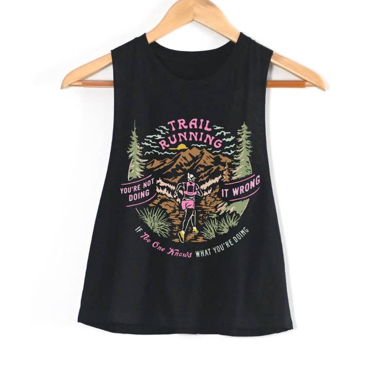 Trail Running Racerback Crop Top for wholesale by Sarah Marie Running Co
