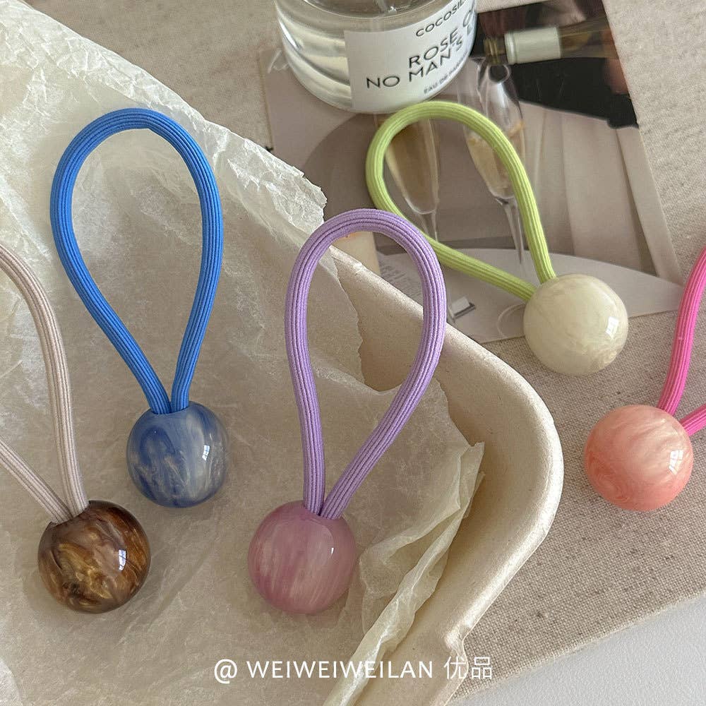 XO Fashion - Wholesale Hair Tie - HT6319 Starry Sky Blooming Ball Durable Thick Hair Tie 6