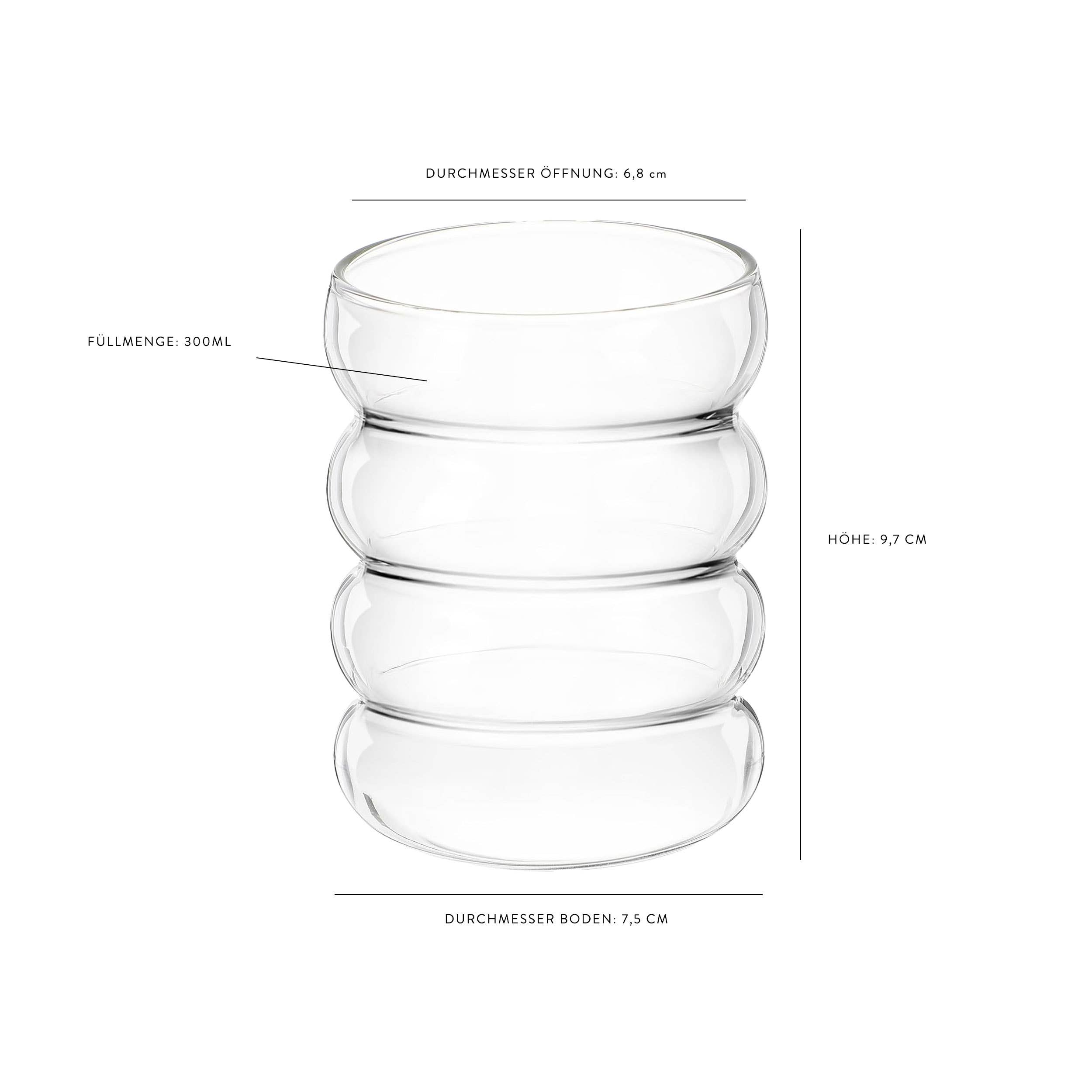 Real Passionates - Wholesale Drinkglas/beker - Drinkglas « Bubble » met uniek golfpatroon1