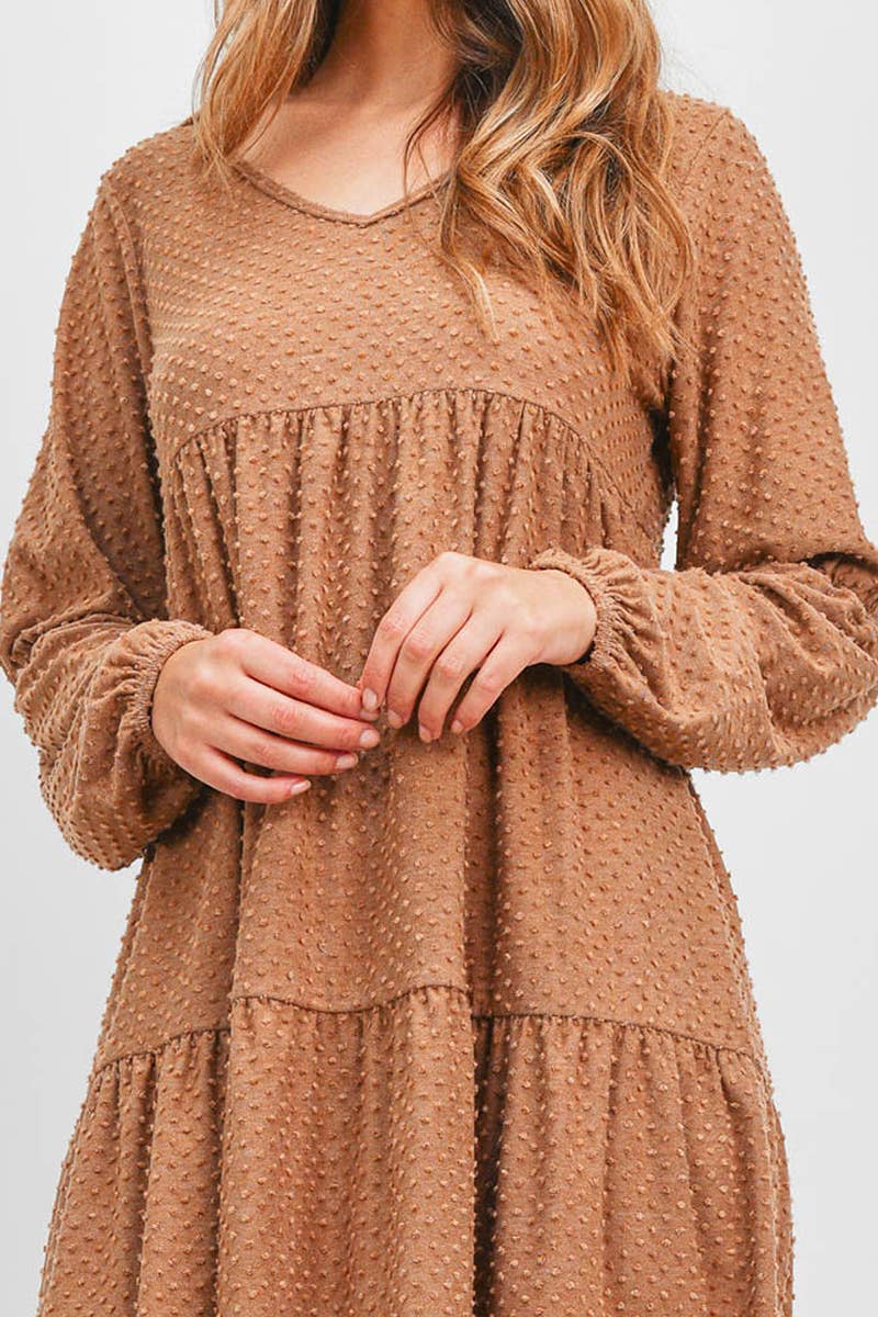 You & Me - Vendita all'ingrosso Vestito - Donna - PPD1246-ABITO A POIS SVIZZERI CON VOLANT CON MANICHE A SBUFFO11