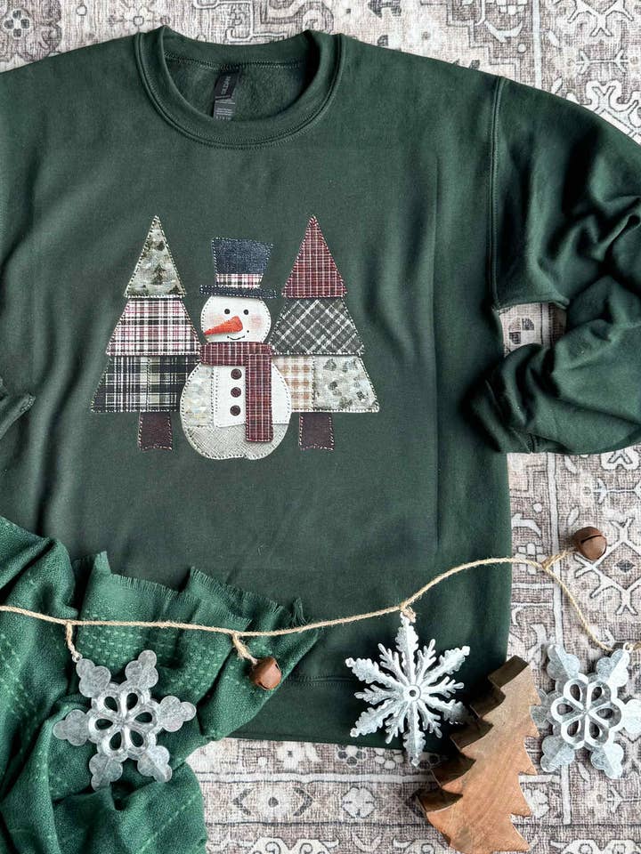 Patchwork Snögubbe Tröja för wholesale av Alabama Threads