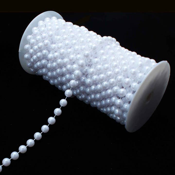 Medium Faux Pearl Roll - White for wholesale by Portofino International Trading, USA