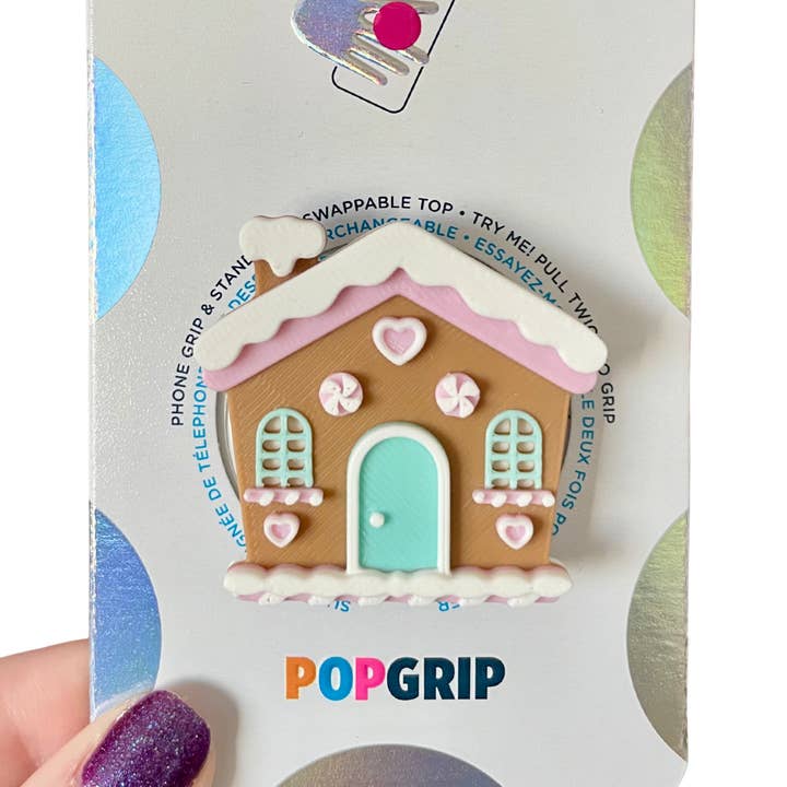 Poignée de téléphone de Noël en pain d'épice : imprimée en 3D pour la vente par Ivy Resin Shop LLC