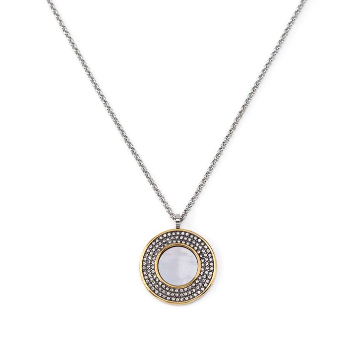 Långt Stålhalsband med Medaljong GKN250408071 för wholesale av Shebiju