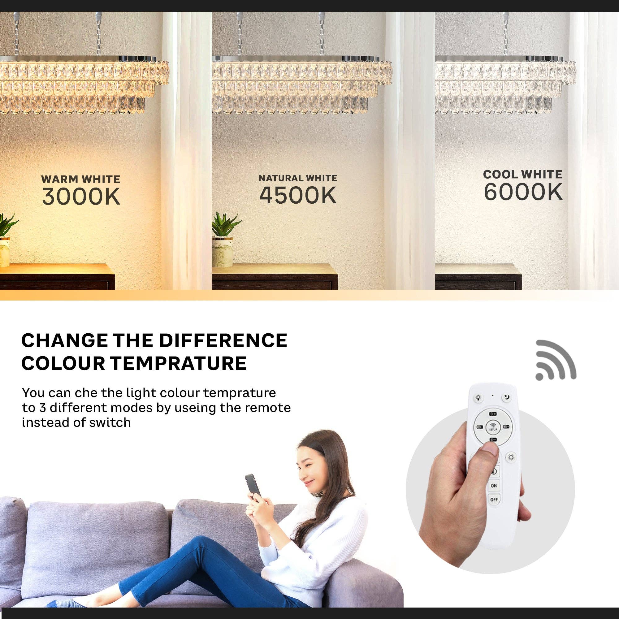 Ledsone - Vente Lustre/Suspension - Lustre de plafond en forme de goutte ovale en cristal ~542410