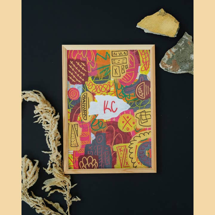 Ashley Laren Art - Wholesale Art Print - Kansas City Chiefs Super Bowl LVIII Abstract Art Print4