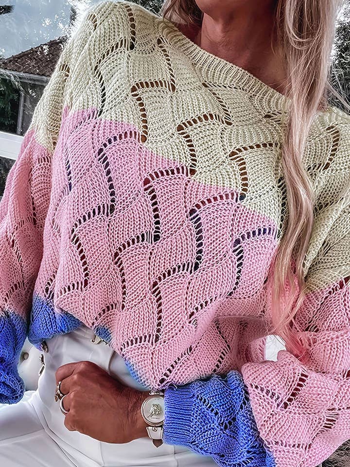 Stijlvolle Gebreide Trui met Patroon voor wholesale door Mccolin