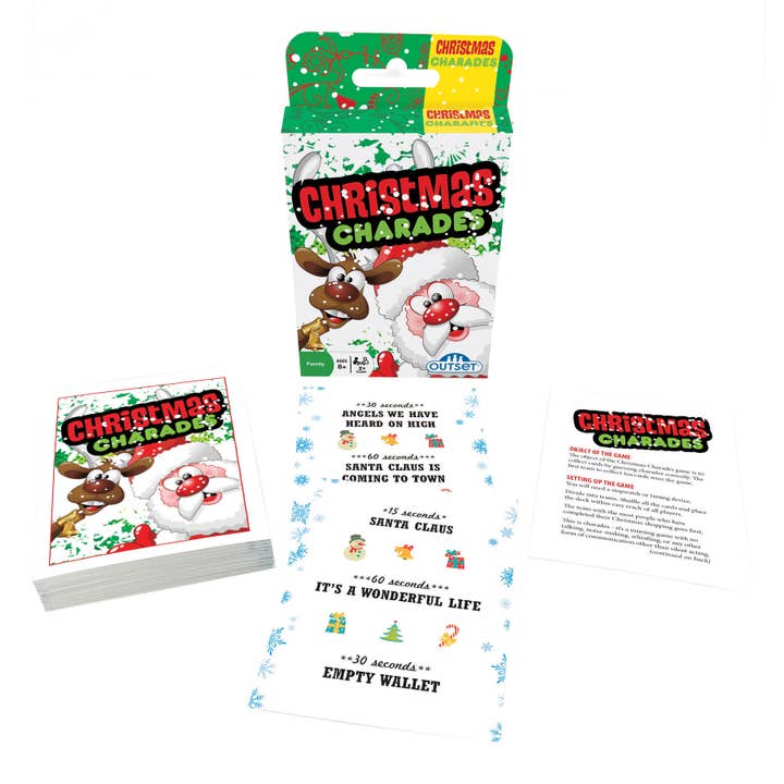 Outset Games and Cobble Hill Puzzles - Wholesale Card Game - Christmas Charades Card Game