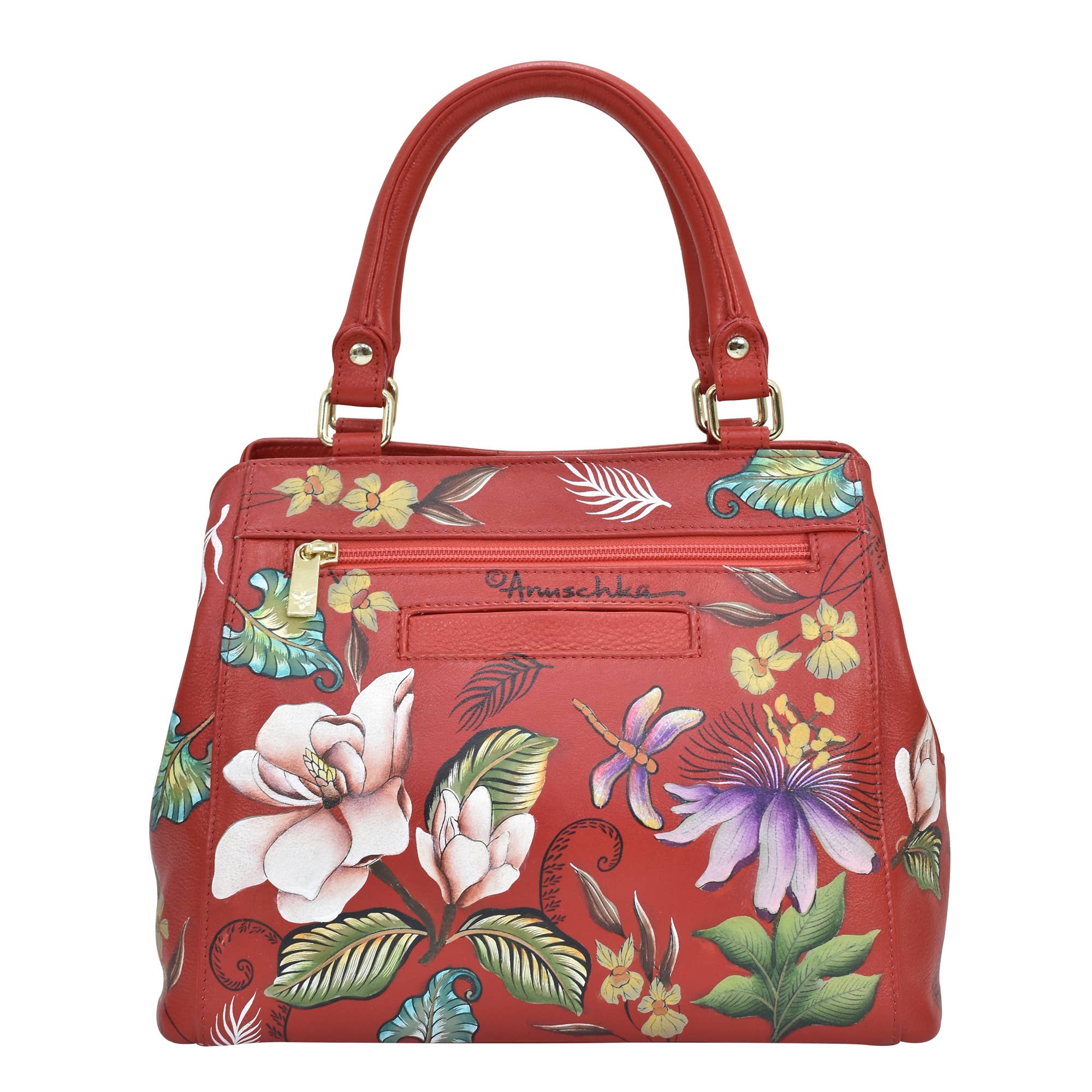 Anuschka | Vanya Lara (USA) - Wholesale Satchel - Women's - Hand-Painted Leather Multi Compartment Satchel - 6901