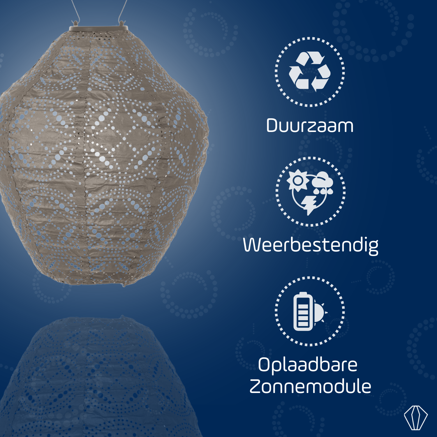 Lumiz - Wholesale Lantern - Lumiz - Mandela Jar - 30cm - Taupe2