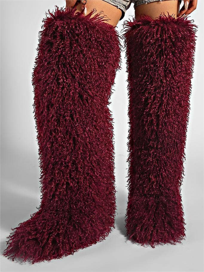 Bota de Pelo até à Coxa por atacado de C&Y Accessories INC