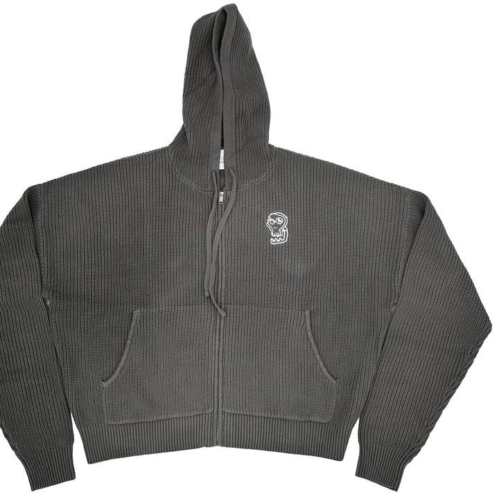 Sweat à capuche avec logo tricoté (Copie) pour la vente par black N ugly