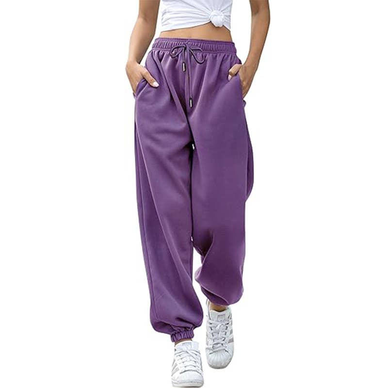 HIDDENBRAND - Wholesale Pants - Women's - Fall Baggy Jogging Sweatpants Trouser 16 Colors10